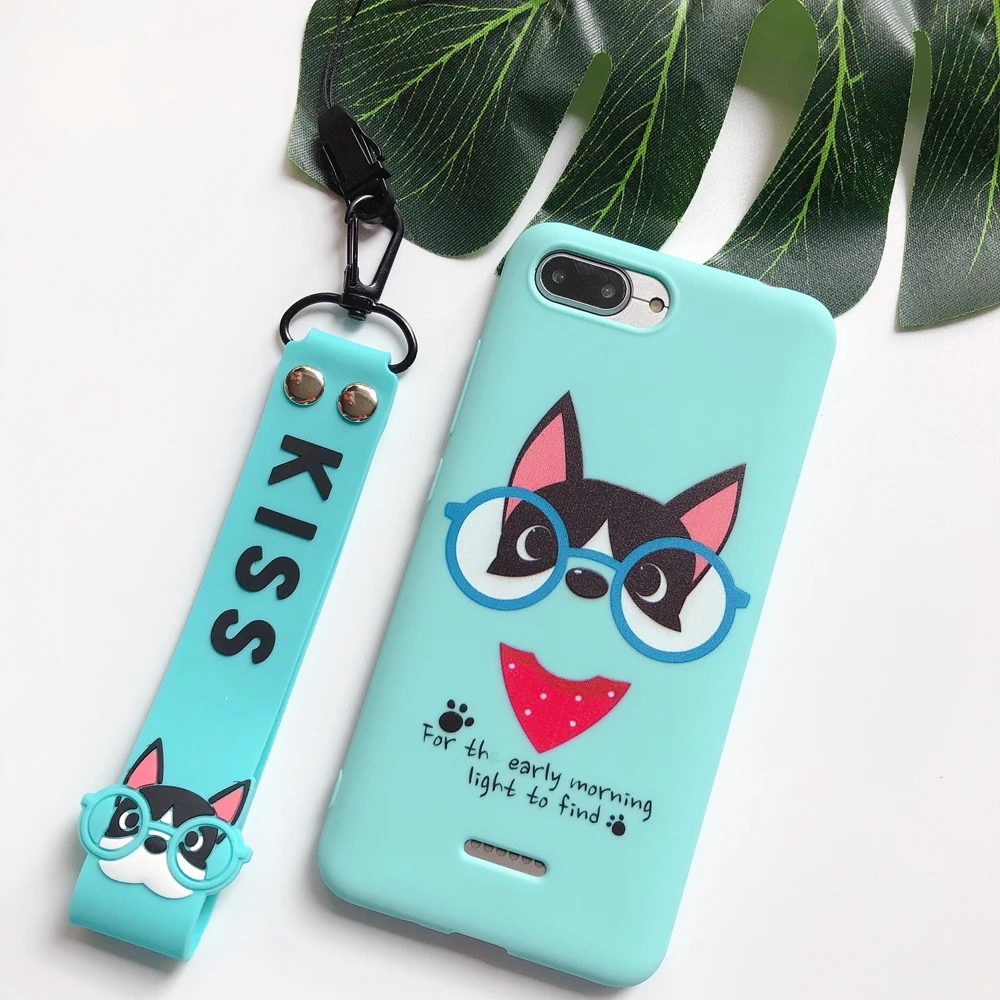 H2 Красный mi GO чехол s on для Xiao mi Redm 6A чехол Kawaii Ремешок силиконовый для etui Xiao mi Redm 6A 5A 4X Xio mi A1 A2 чехол для телефона - Цвет: H2