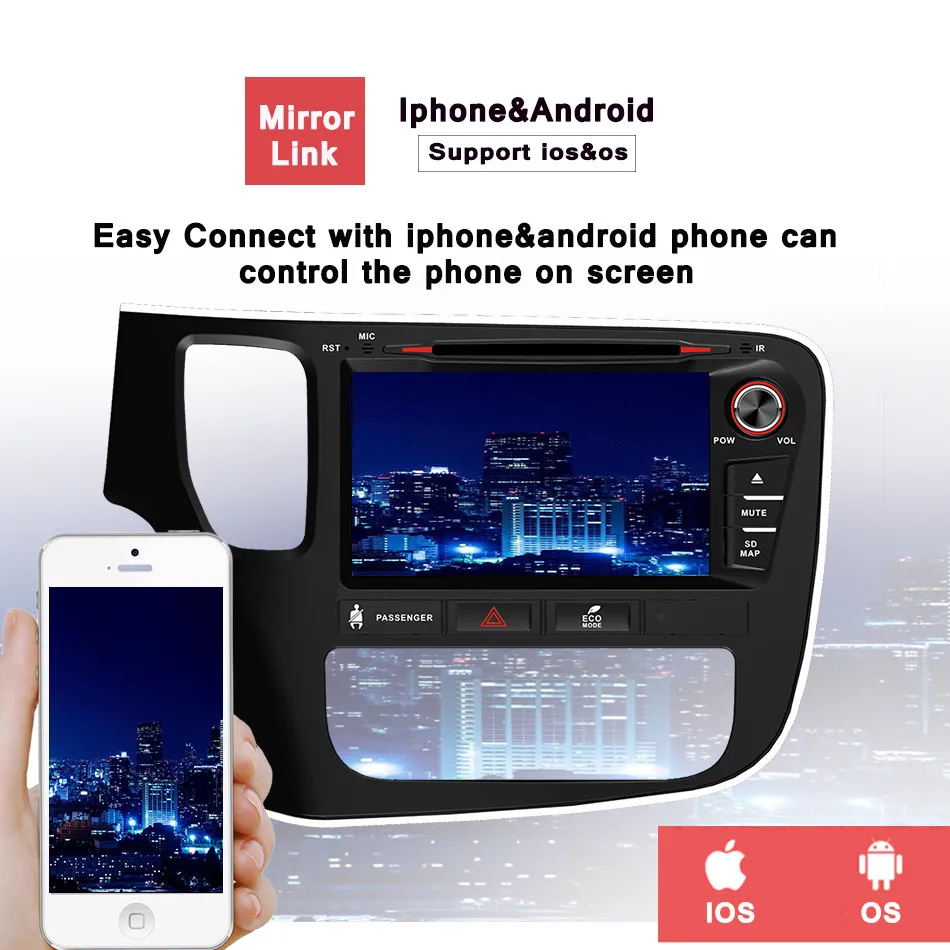 Автомобильный DVD плеер android 10 0 1024*600 для 2014 2015 2016 Mitsubishi OUTLANDER GPS Bluetooth Авто цифровое