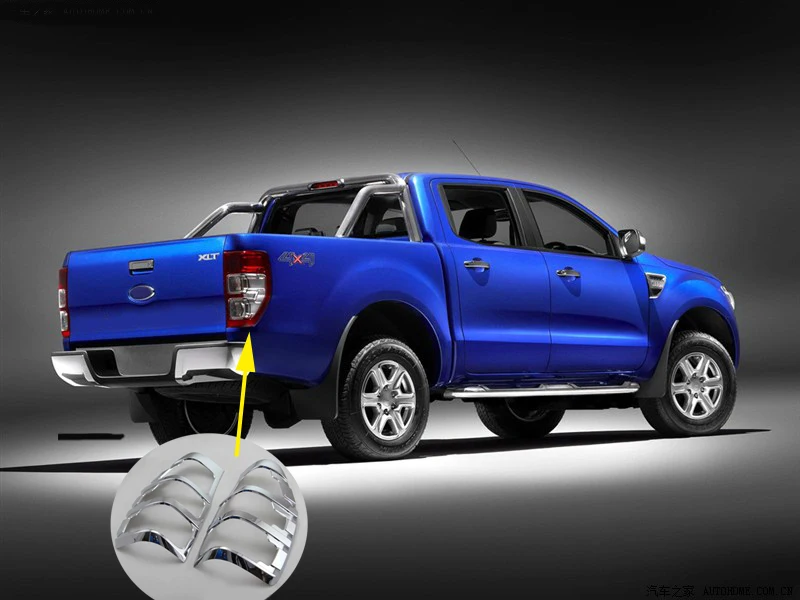 Хромированные полоски для аксессуаров ranger задние фонари чехлы ford T6 T7 T8 2012 2019