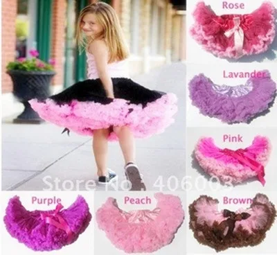 

Free shipping chiffon fluffy tutu skirt cute girls Pettiskirt