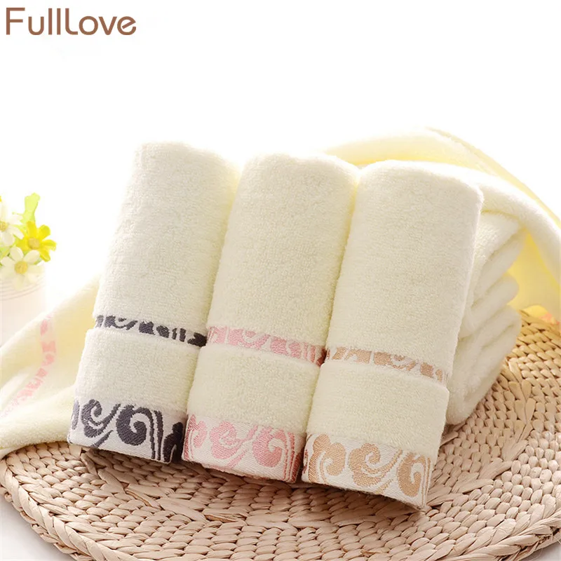 FullLove 33x75 см 2 шт./лот Хлопковое полотенце для лица впитывающее спортивное розовые