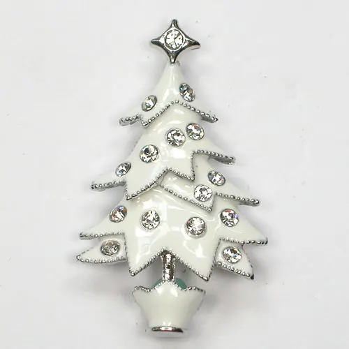 Белая эмалированная брошь в форме фотографа C423 A|pin brooch|rhinestone christmastree pin |
