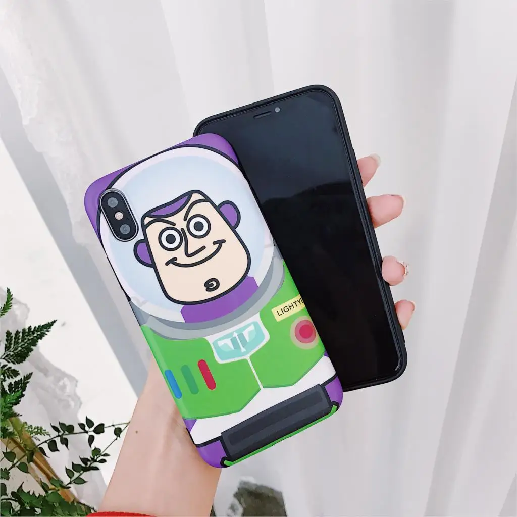 Модный мультфильм аниме Disneys История игрушек Базз Лайтер пара чехол для iPhone 8 7 6 6s
