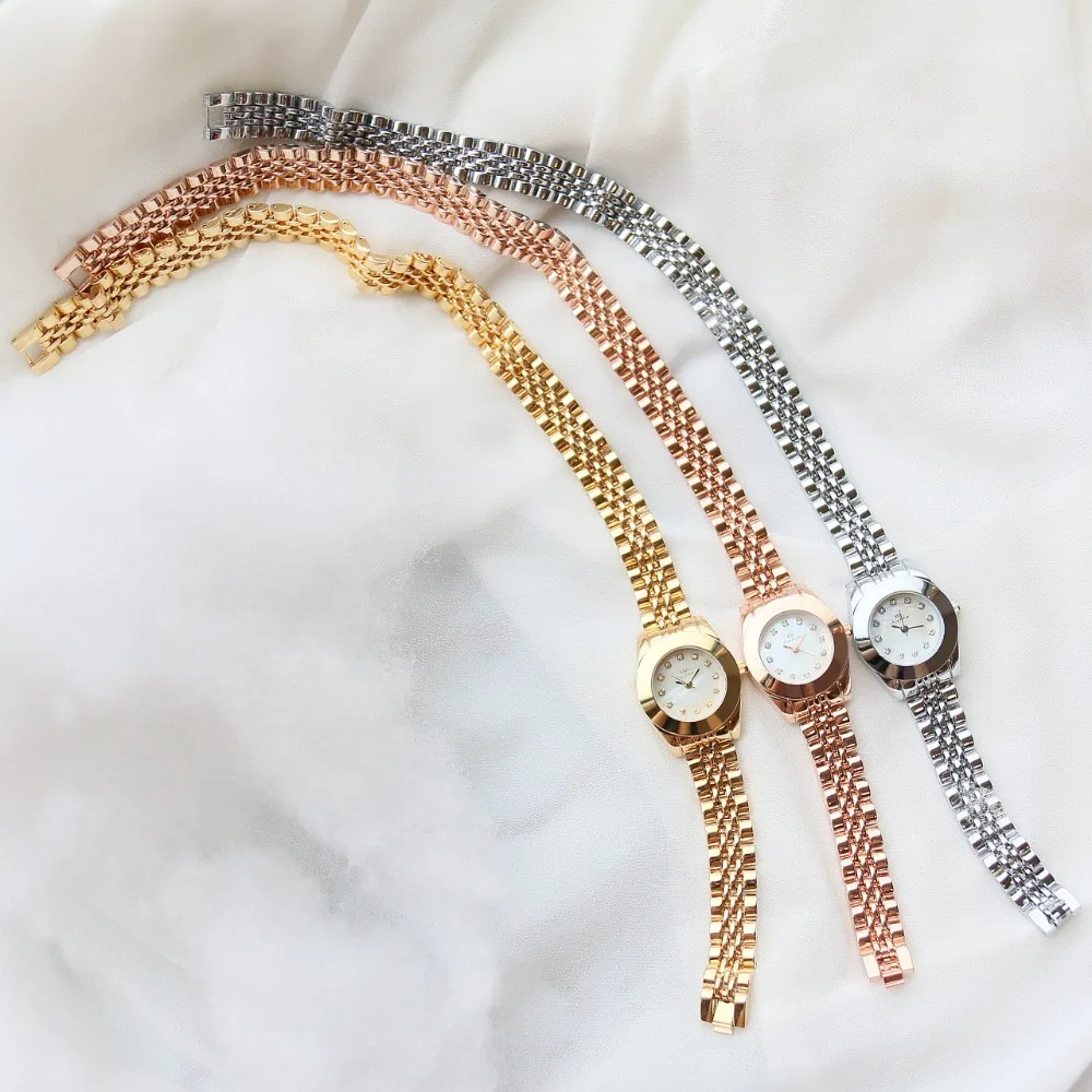 Роскошные Брендовые женские часы модные креативные золотистые кварцевые