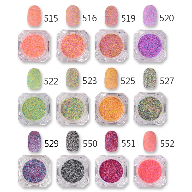 1 коробка для ногтей песочный сахарный смешанный порошок Блестящий лак дизайна