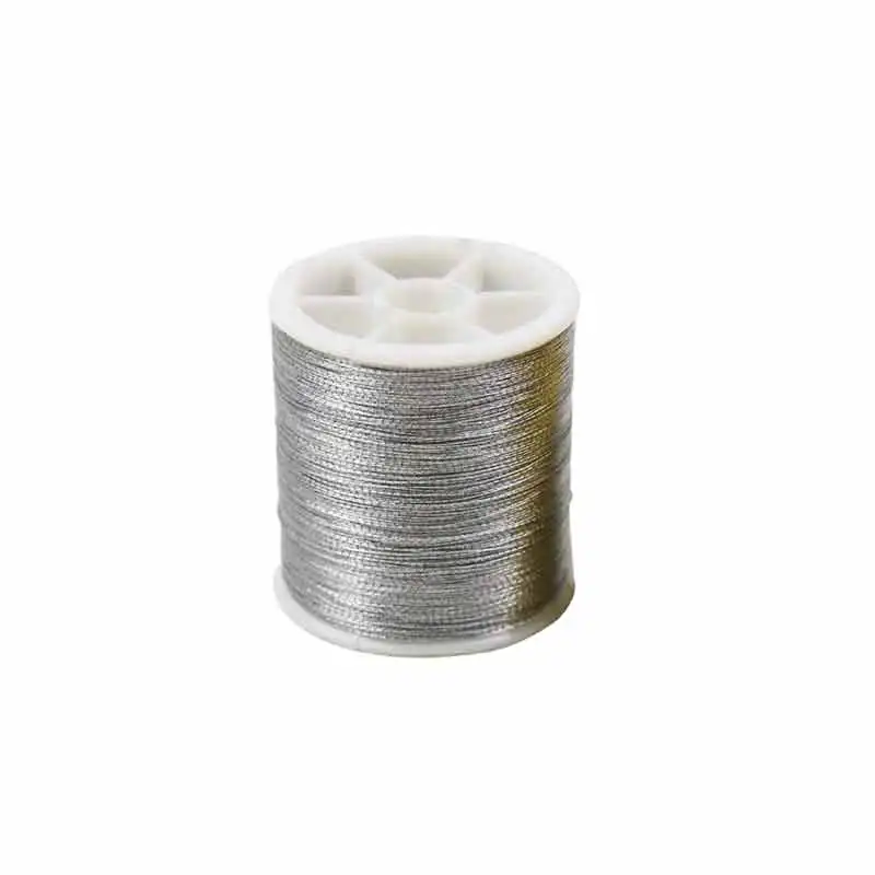 1 Silver 100 м золото/серебро металлическая нить прочное оверлочное шитье МАШИНА нитки крестиком сильные нити для швейных принадлежностей - Цвет: 1 Silver