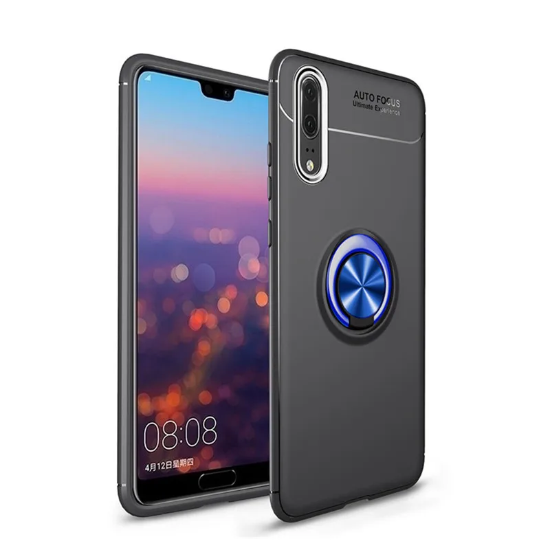 Чехол для Huawei P20 lite Nova 3e 3 2s металлический кольцевой держатель противоударный