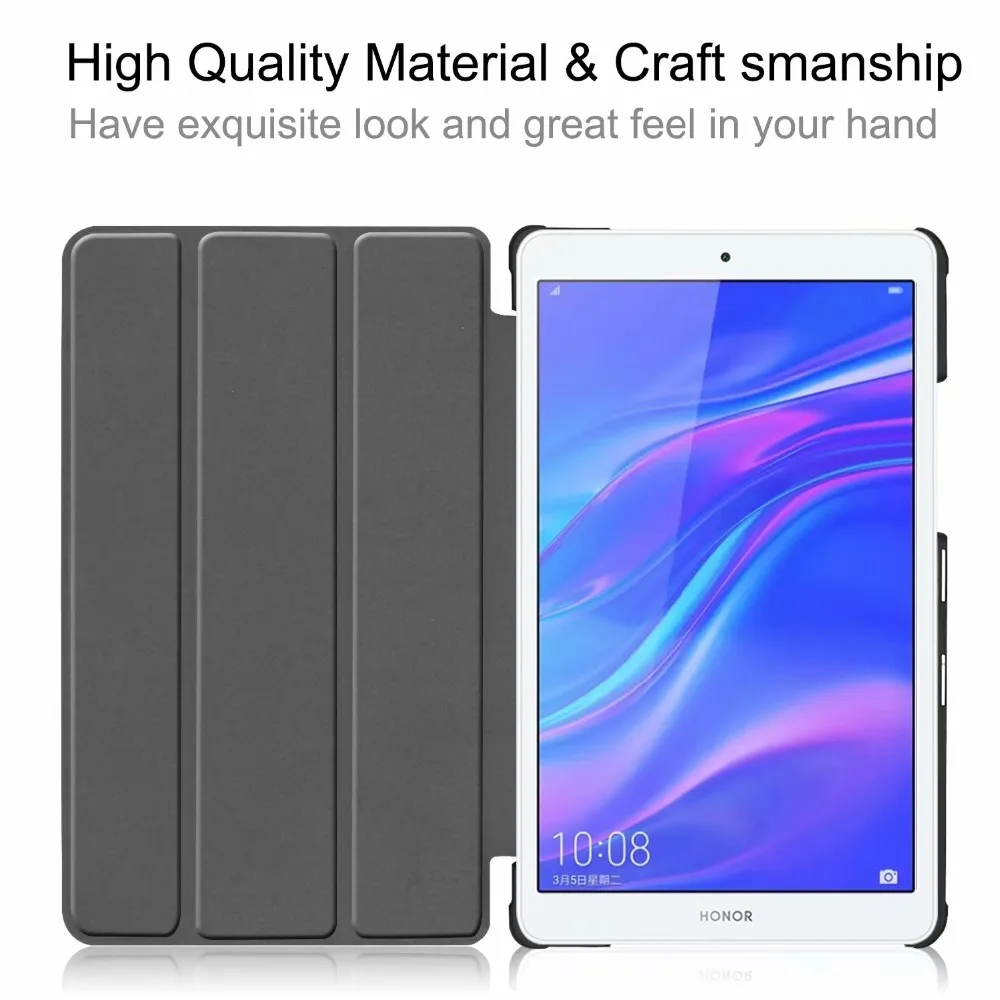Тонкий мультяшный чехол для huawei Mediapad T5 8,0 дюймов JDN2-W09/AL00 чехол смарт-подставка PU для huawei почтовый ящик 5 8," откидная крышка
