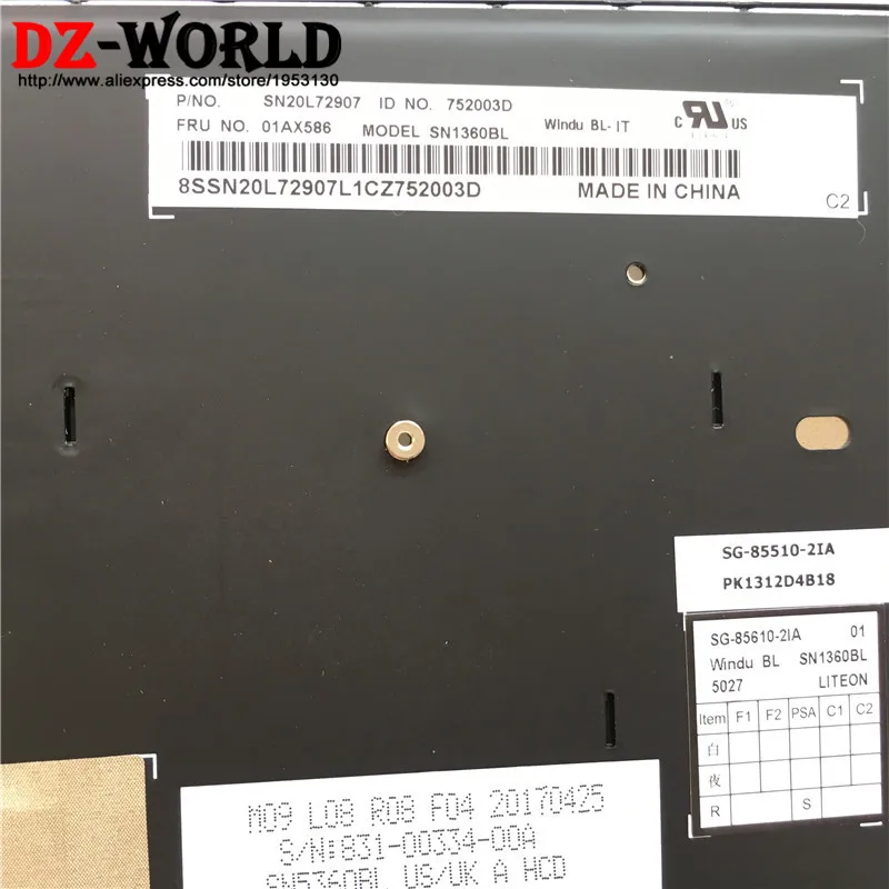 Новая Оригинальная клавиатура IT Ttalian с подсветкой для ноутбука Thinkpad T470 A475 T480 A485