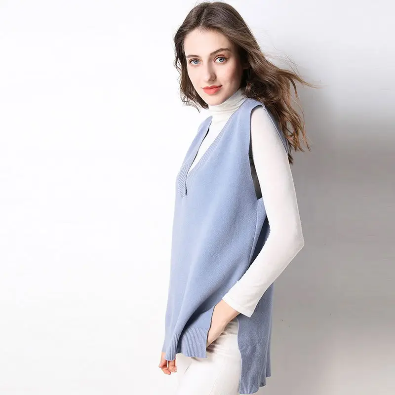 Жилет 2019 новый весенний женский жилет симпатичный без рукавов с v образным