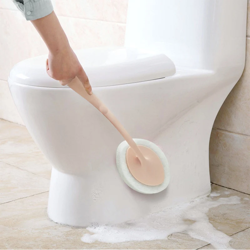 

1PC Cleaning Brush Sponge Home Cleaning Multifunction Long Handle Wall Floor Scouring Pad Bathroom Bathtub Home Supplies