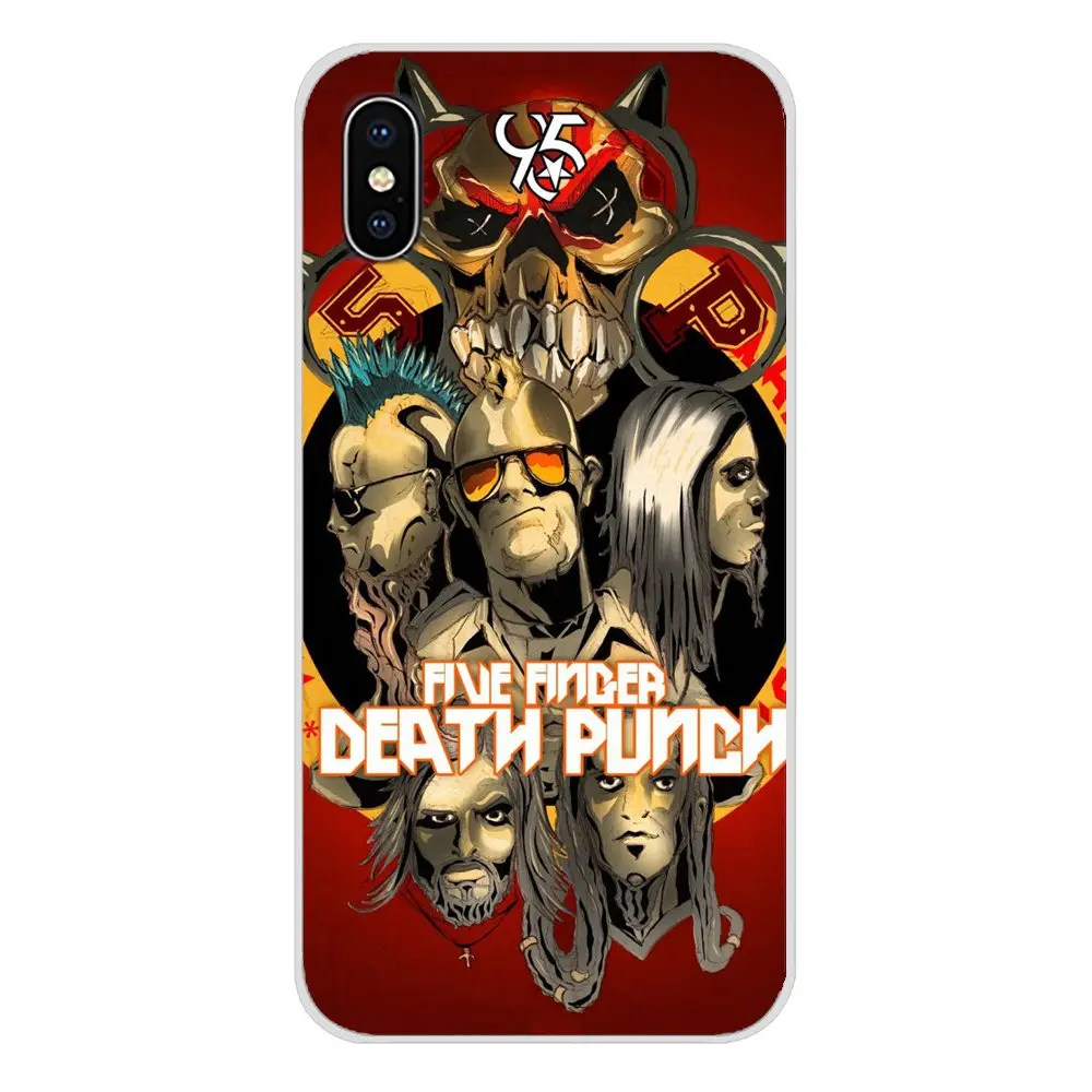 Чехлы для мобильных телефонов Apple iPhone X, XR, XS MAX, 4, 4S, 5, 5S, 5C, SE, 6, 6 S, 7, 8 Plus, ipod touch, 5, 6, five finger death punch skull - Цвет: images 6