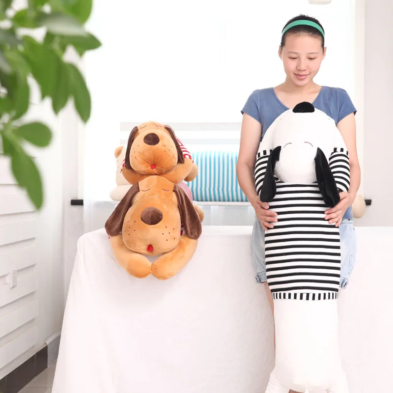 Online Muñeca De Felpa Con Cabeza De Perro Grande, Muñeca De Juguete Cama, Almohada Larga, Regalo De Navidad
