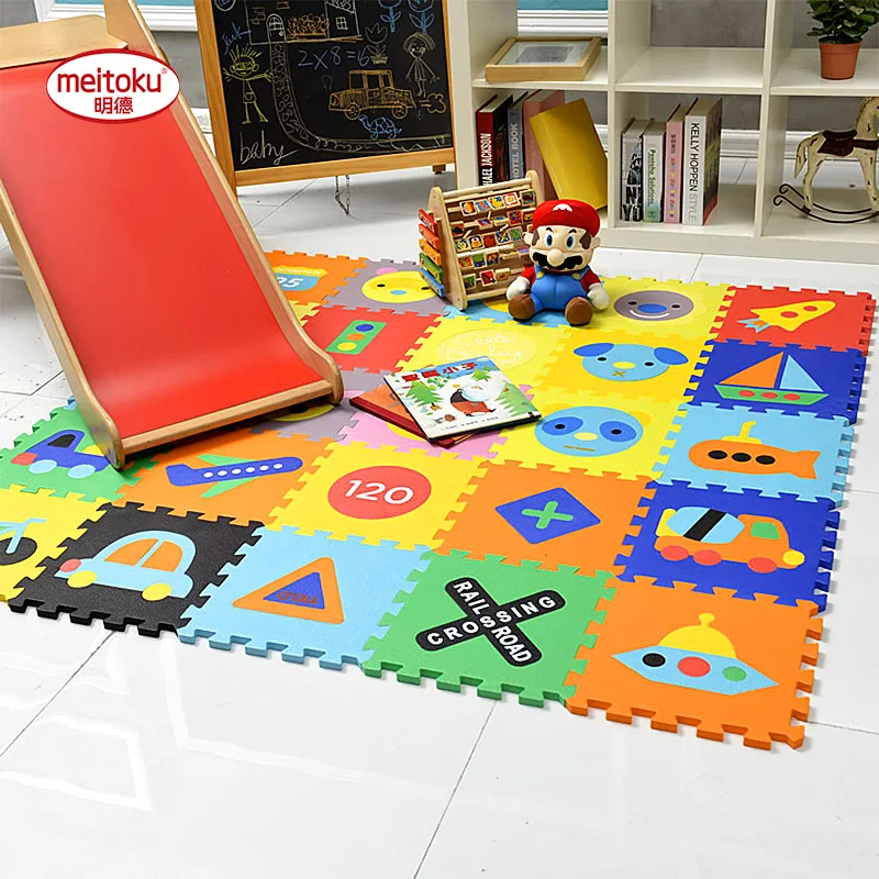 Новинка! Meitoku Baby EVA игровой напольный коврик пазл Детская блокирующая плитка