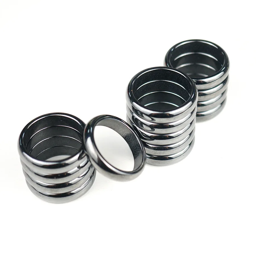 Romad магнитное гематитовое кольцо для женщин мужские ювелирные изделия черное