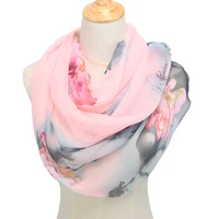 new arrival 2021 spring and autumn chiffon women scarf polyester geometric pattern design long soft silk shawl qqs003