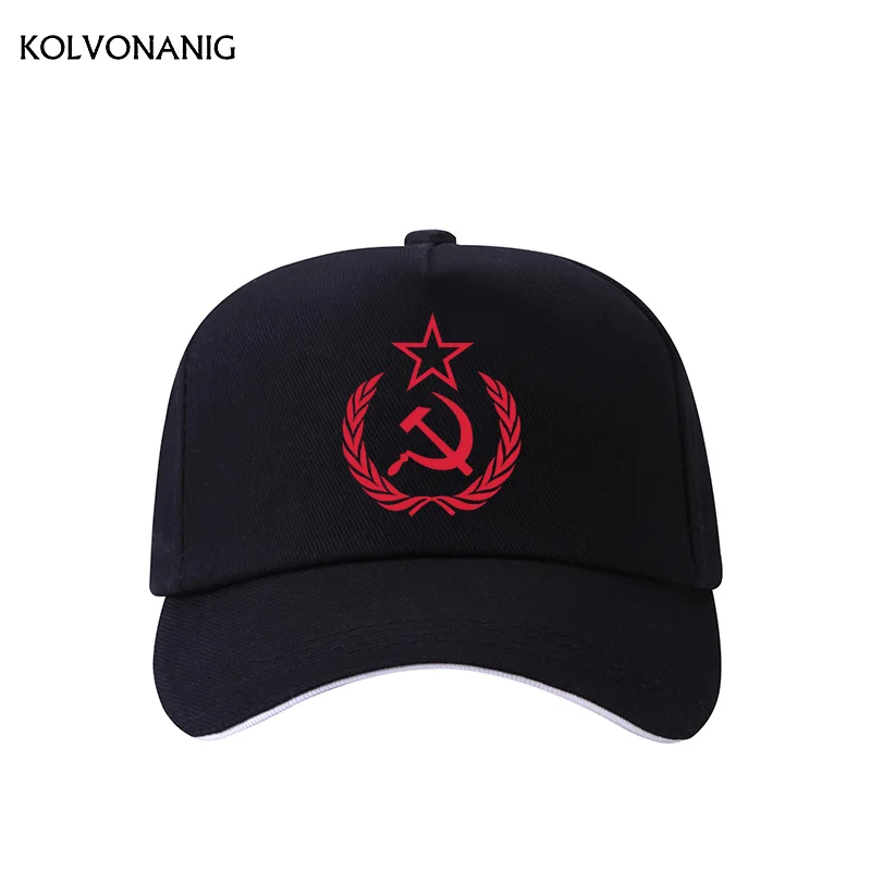 KOLVONANIG CCCP, бейсболка с принтом с русскими буквами, хлопок, Бейсболка унисекс для взрослых мужчин и женщин, высококачественные кепки