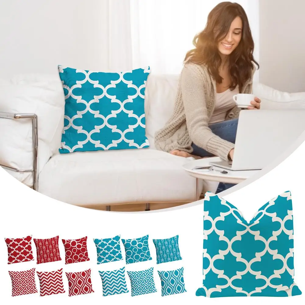 6 шт. разноцветный геометрический чехол для подушки наволочка хлопок лен