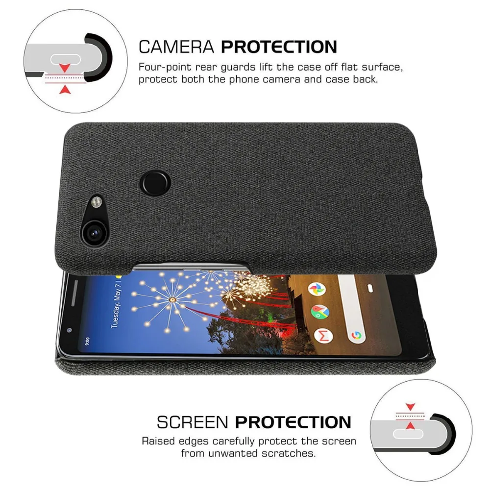 Для Google Pixel 3A 3A XL чехол тонкий ретро тканые ткани против царапин Жесткий PC задняя крышка для Google Pixel 3 3 XL 2 XL 4 Чехол