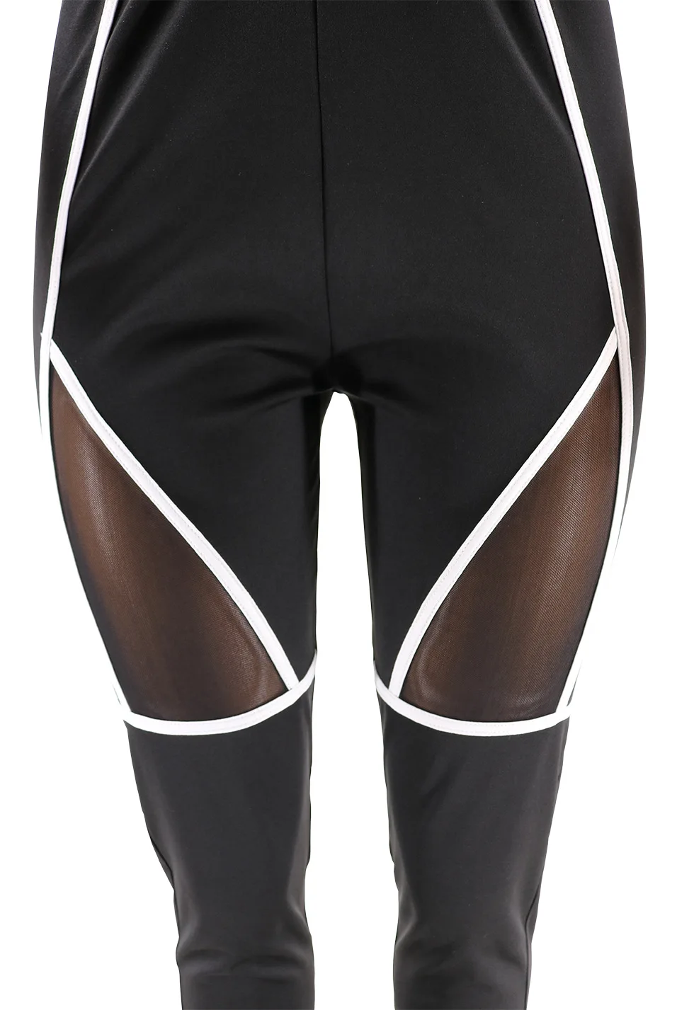 

New Design Full Sleeve Mesh Patchwork Women Fashion Two Piece Sets Women Suits