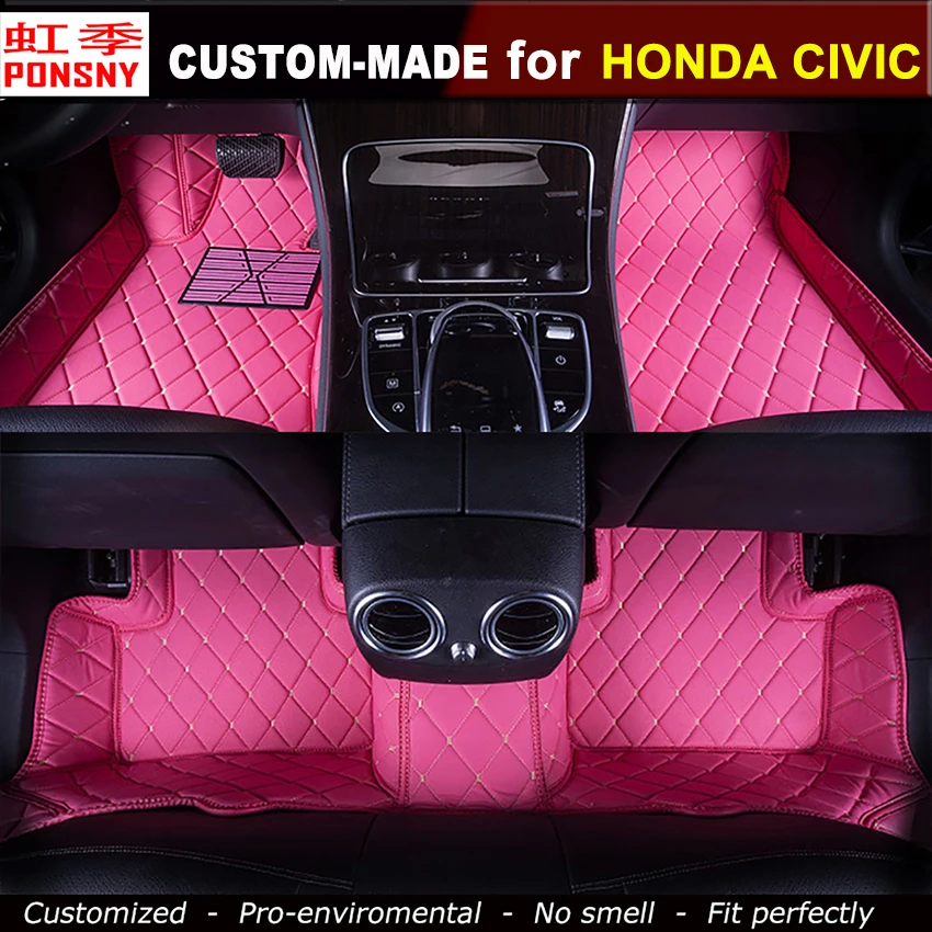 Автомобильные коврики по индивидуальному заказу для Honda Civic 8th 9th 10th 3D напольные