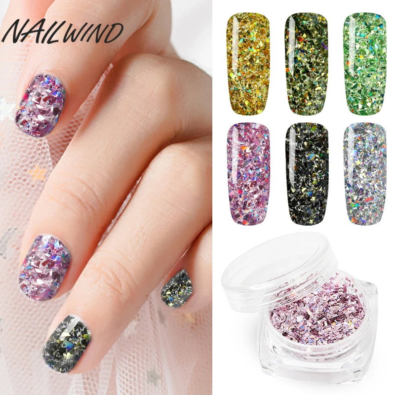 NAILWIND Блестки для гвозди мелкие блестки ногтей &quotхром&quot Fine Полирующий пигмент