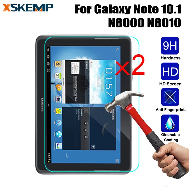 XSKEMP 2 шт./лот 9H закаленное стекло Защита экрана для планшета Samsung Galaxy Note 10 1 N8000 N8010