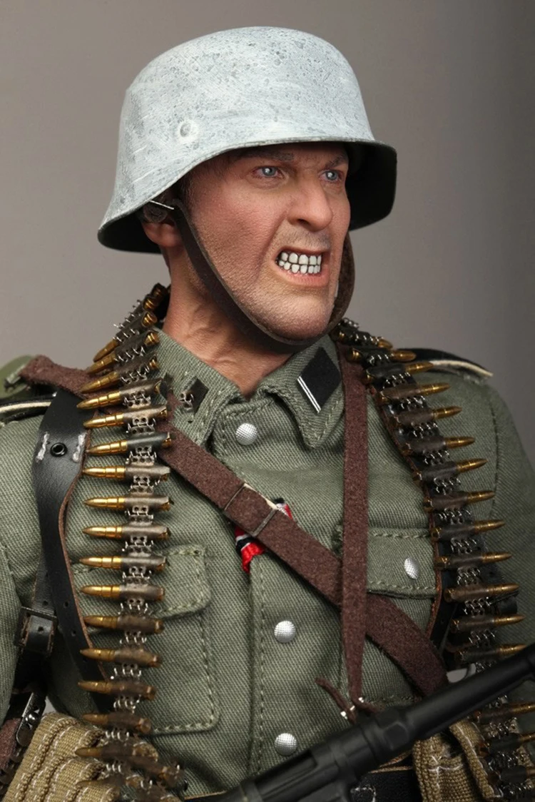 Для коллекции полный набор 12 ''D80131 модель игрушки 1/6 Второй мировой войны немецкая фигурка солдата машина MG42 пунер с ужасной головой для фанатов подарок