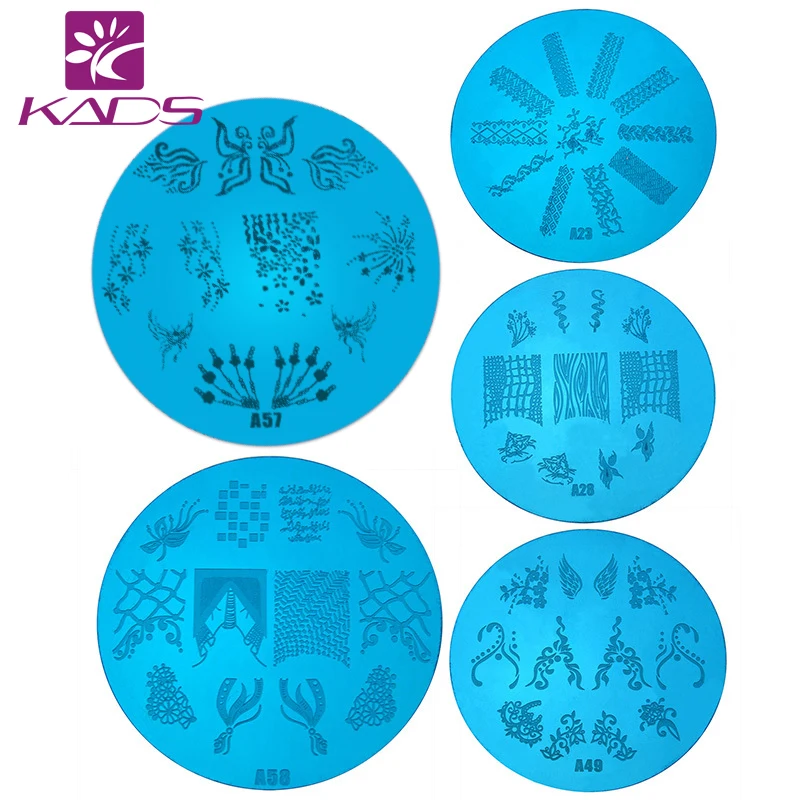 ГОРЯЧИЕ Серии 60 различные Дизайн ногтей Печати Трафарет искусство тиснения
