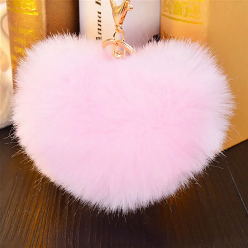 1 шт. милые помпоны в форме сердца шар для сумки сумка с подвеской аксессуары