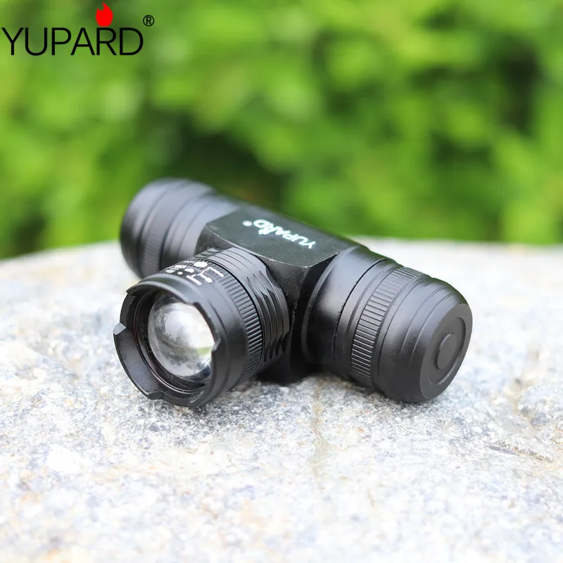 

YUPARD Zoomable Zoom IN/OU T6 LED Headlamp Adjust Headlight 5 Mode Waterproof AAA 18650 rechargeable battery 1000lm torch