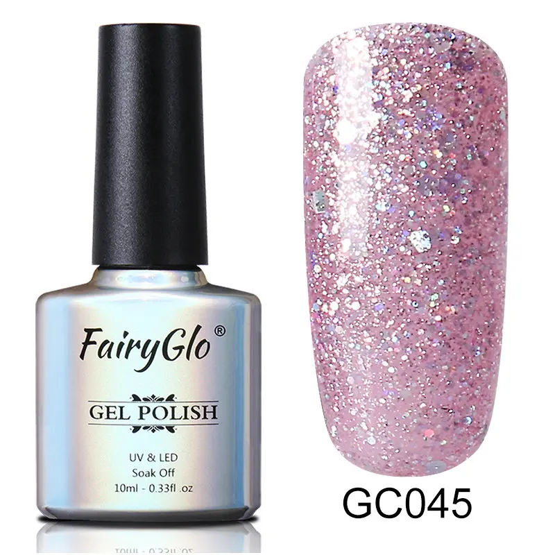 GC045 FairyGlo 15 мл Блестящий Блеск 27 цветов УФ гель лак для ногтей Топ основа праймер Полупостоянный Гибридный лак краска гель лак - Цвет: GC045