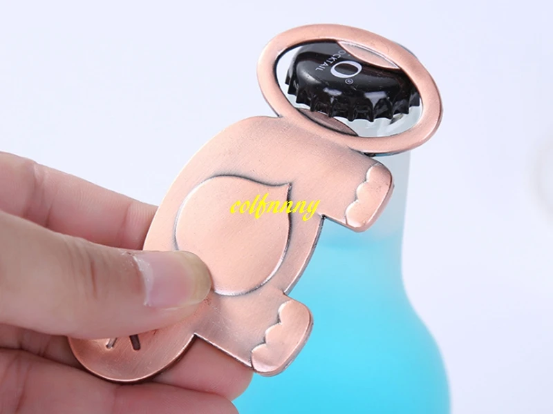 100 шт./лот быстрая доставка открывалка для бутылок Слон удачи свадебные сувениры