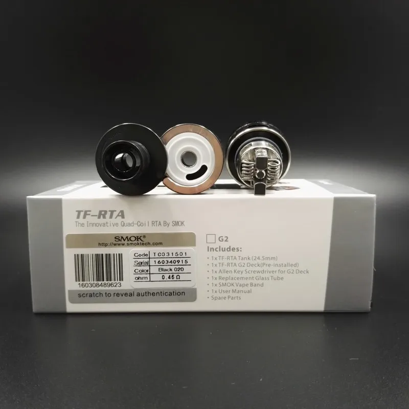 Оригинальный электронная сигарета SMOK TF RTA G4 510 Распылитель с RDA колодой