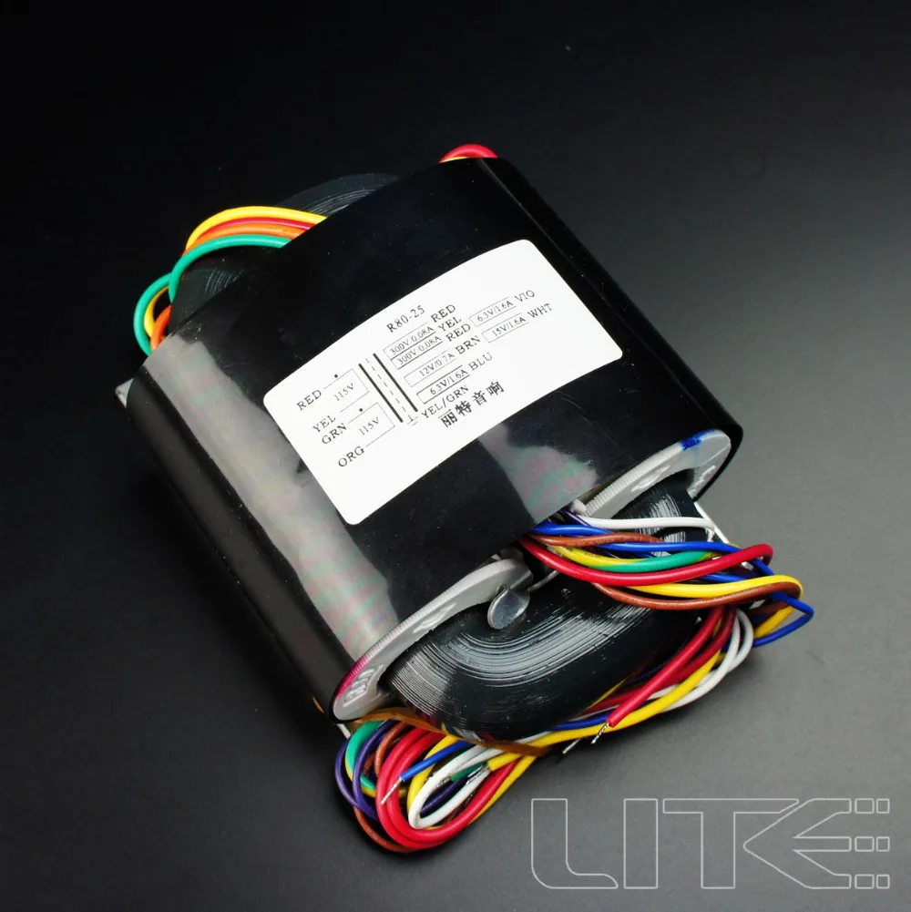 LITE high-end R80-04 115 V/230 V 100 W(100VA) R-трансформатор с сердечником для преампа/ЦАП/наушников