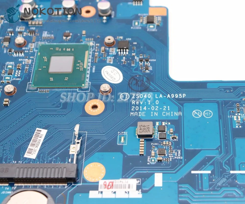 Материнская плата NOKOTION 775632-501 775632-001 для ноутбука HP 14-R 240 материнская ZS040 LA-A995P SR1W4