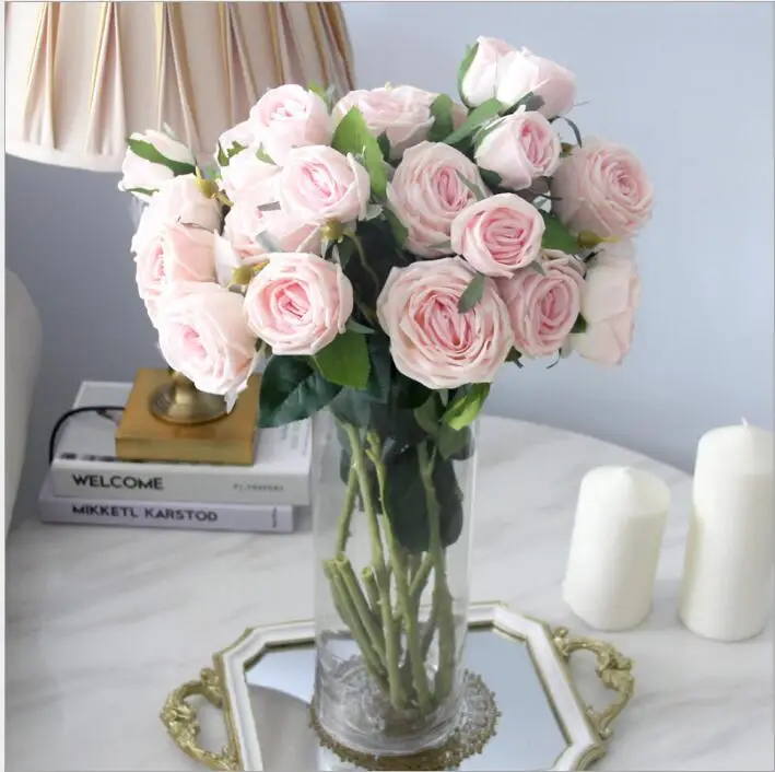 roses Artificial Flower High-grade silk flowers Wedding home decoration a bouquet of rose flower | Дом и сад
