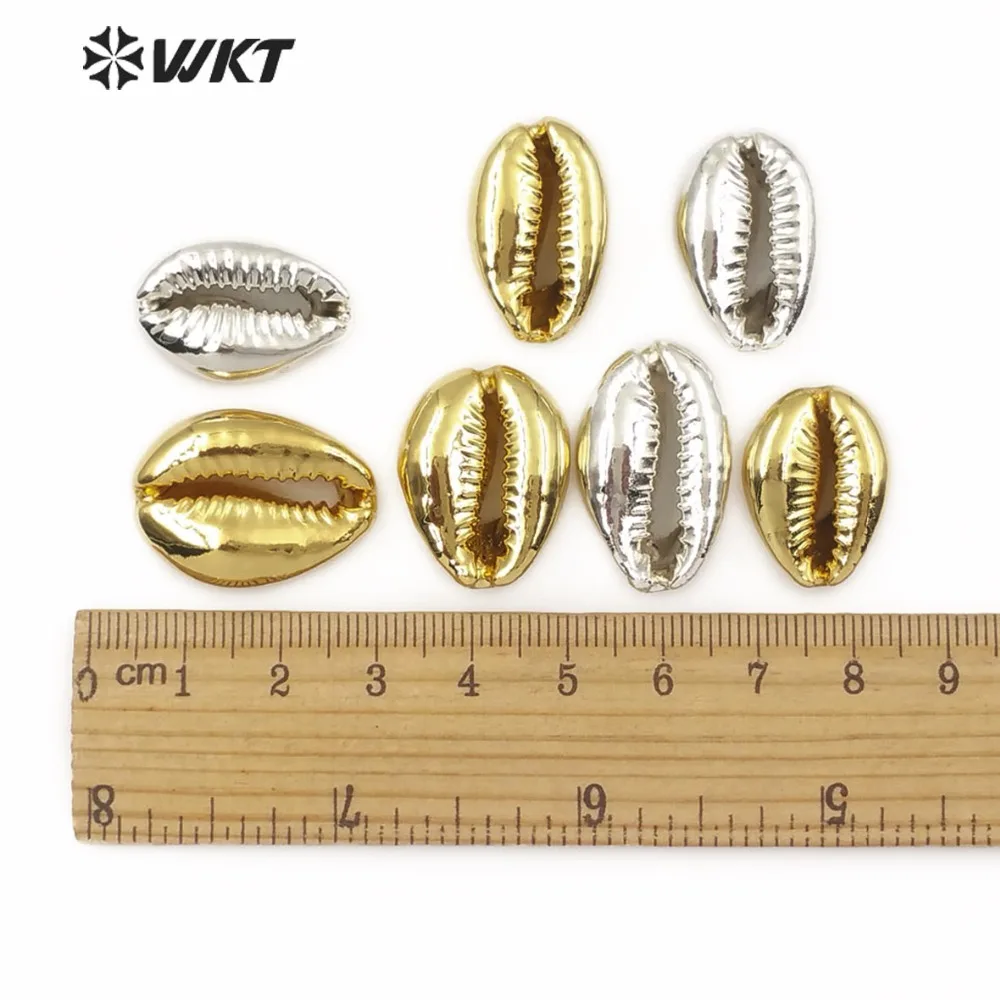 

WT-JP057 Wholesale Natural cowrie Shell Pendant with gold electroplated Pendant Fashion Cowrie Pendant For Jewelry
