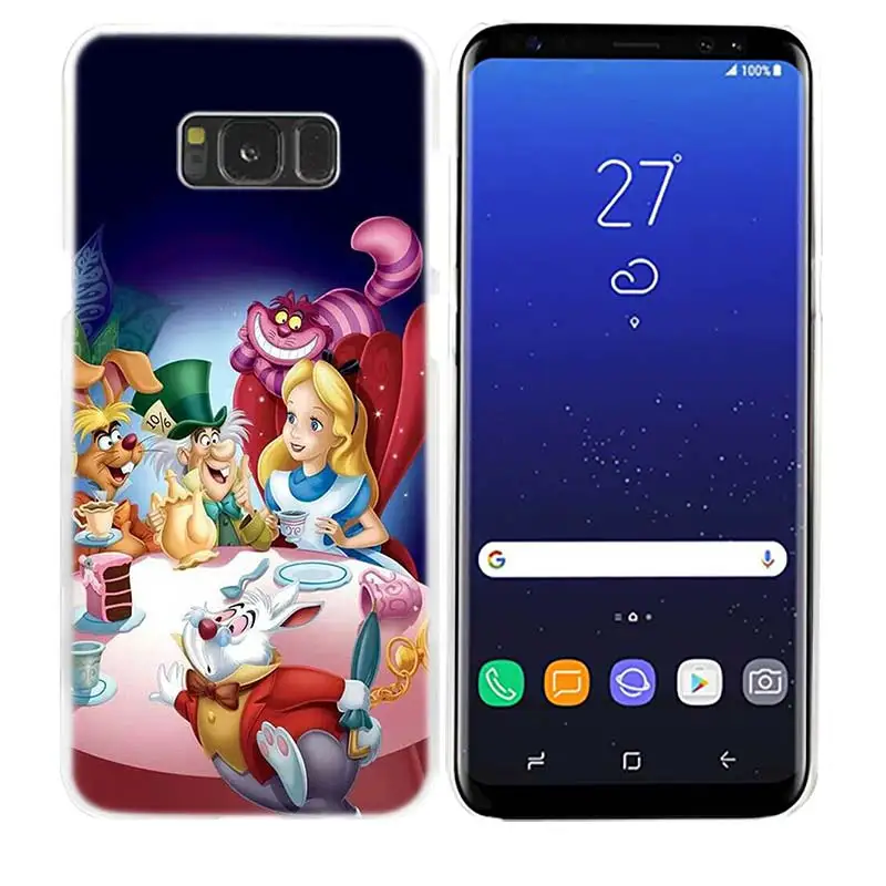 12 Чехол Алиса в стране чудес для samsung Galaxy S8 S9 Plus S4 S5 Mini S6 S7 Edge, прозрачный чехол, твердый пластиковый чехол для телефона - Цвет: 12