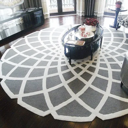 Черный круглый ковер alfombra современные ковры ручной работы для гостиной спальни