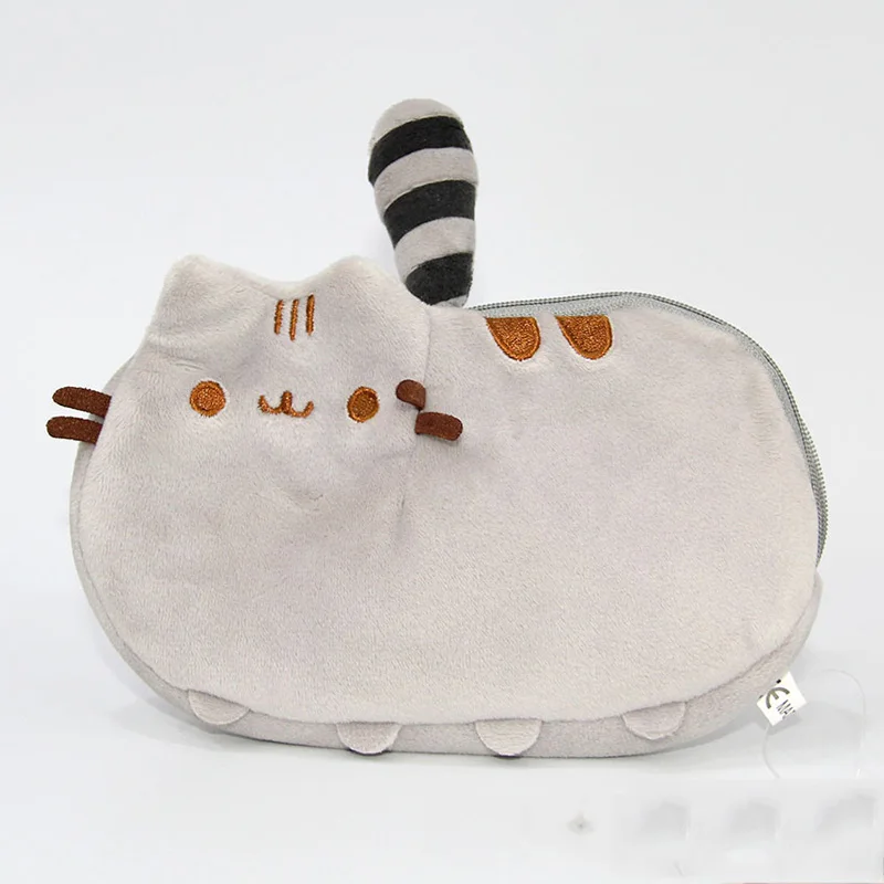 18x12 см мультфильм аниме, плюшевая животное мини кошка плюшевый кошелек милый Кот Цвет хвост Мобильный телефон сумка Вышивка кошелек детские игрушки