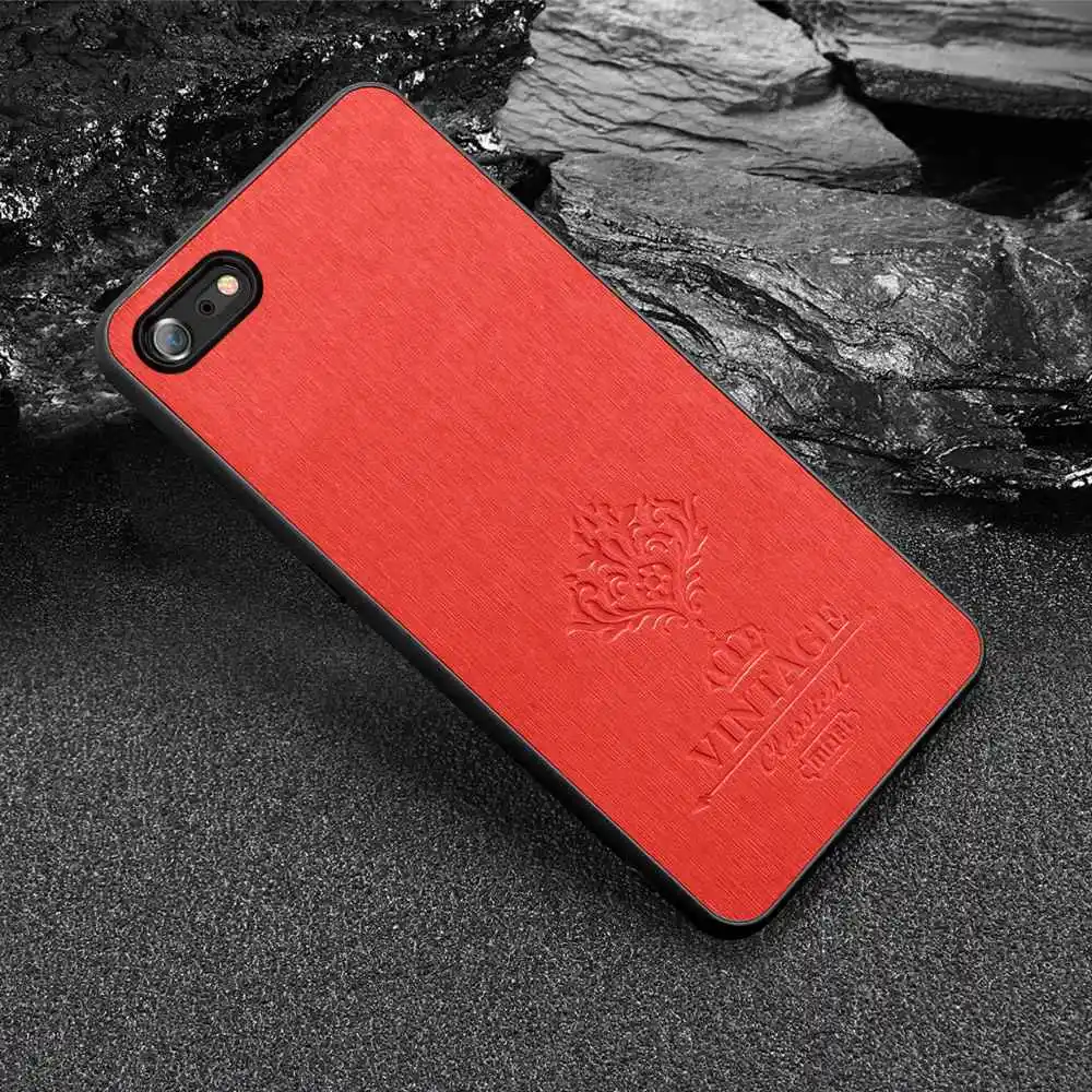 Red MOFi чехол на заднюю панель для iPhone 8 8 Plus, чехол из искусственной кожи для iPhone 7 7 plus, чехол, силиконовый чехол для apple 7 8 - Цвет: Red