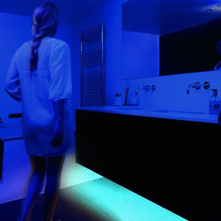 Комплект светодиодных лампочек для кровати RGB PIR датчик движения Светодиодная
