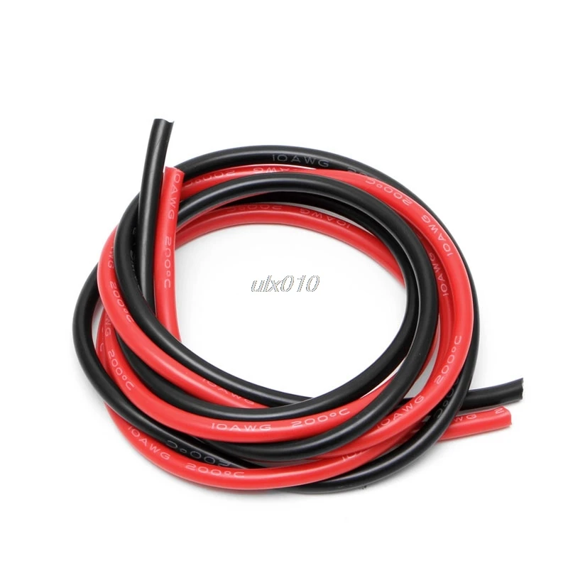 Гибкий медный кабель 10AWG 12AWG 14AWG 16AWG 22AWG 24AWG 26AWG 5 м Калибр многожильный силиконовый