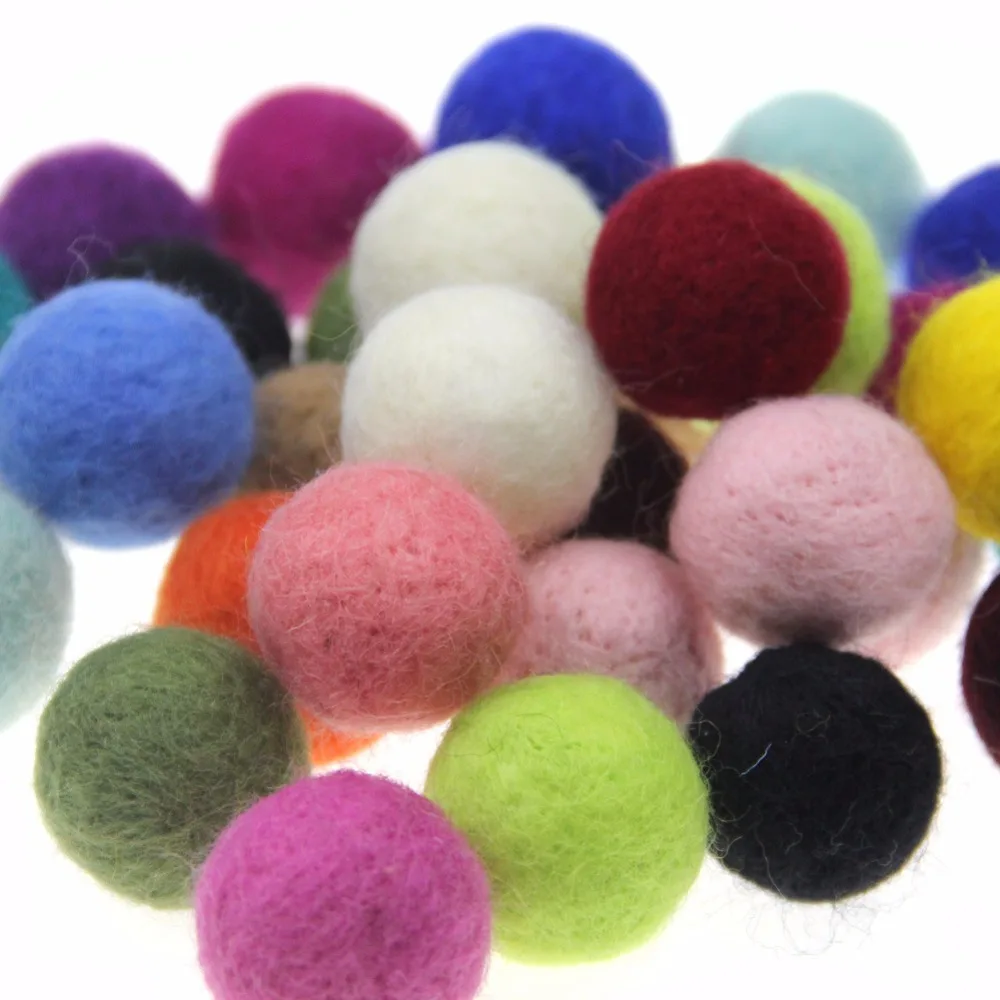 5 шт. 30 мм красочный круглый шарик из шерстяного войлока s Pom Poms для Diy девушек вечерние принадлежности Свадебные украшения шарик из шерстяного войлока аксессуары
