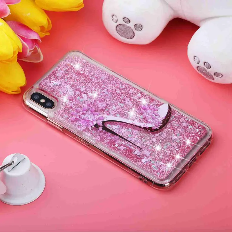 Чехол для телефона iPhone XS MAX XR 8 Plus 7 6 S 5 5S SE защитный чехол Блестящий зыбучий песок
