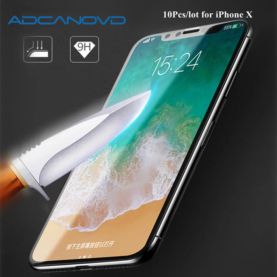 10 шт./лот 3D мягкий край 9H закаленное стекло для iPhone 6 6s 7 plus полное покрытие