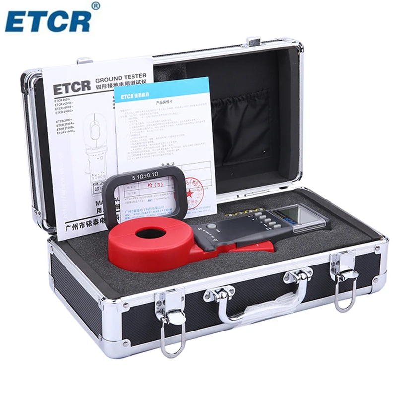 ETCR2100C+ зажим Сопротивление заземления тестер 0,01-1200ohm 0.00mA-20.0A
