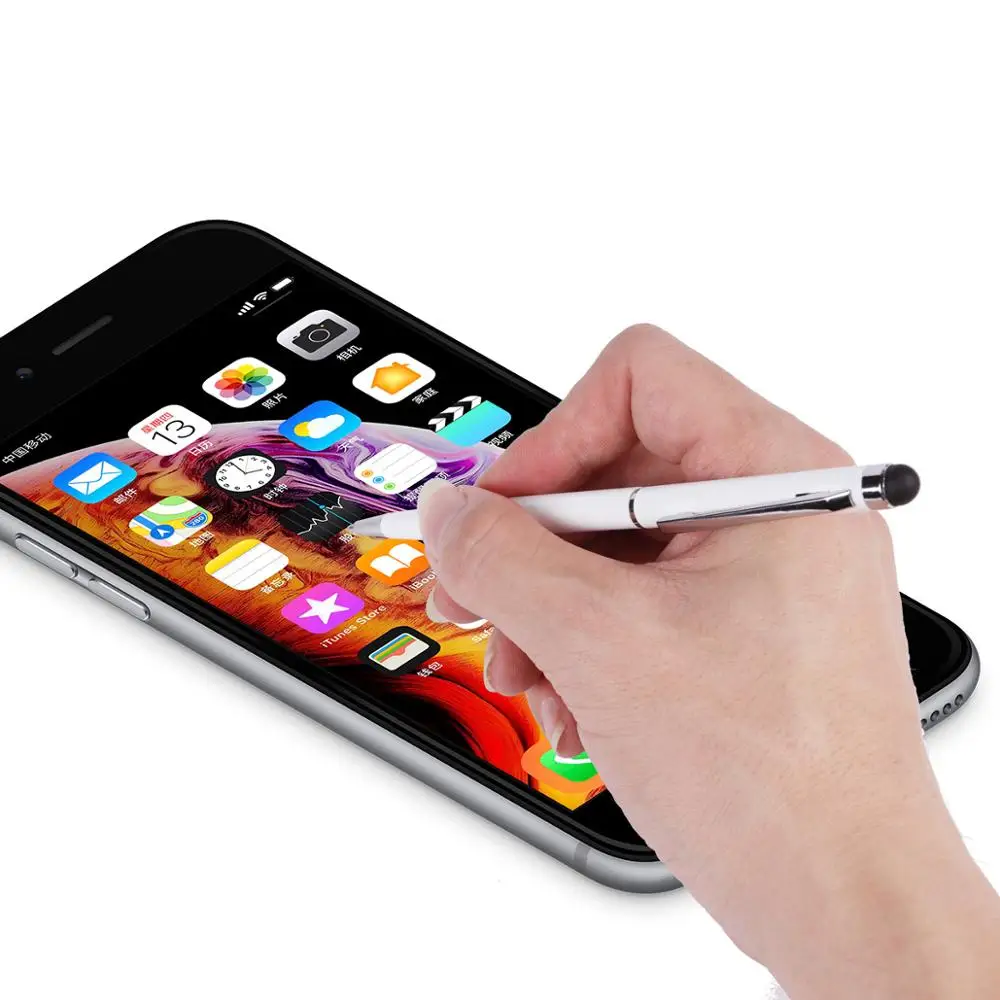 5 шт. стилус для сенсорного экрана 2 в 1 + Шариковая ручка IPad IPhone планшетов