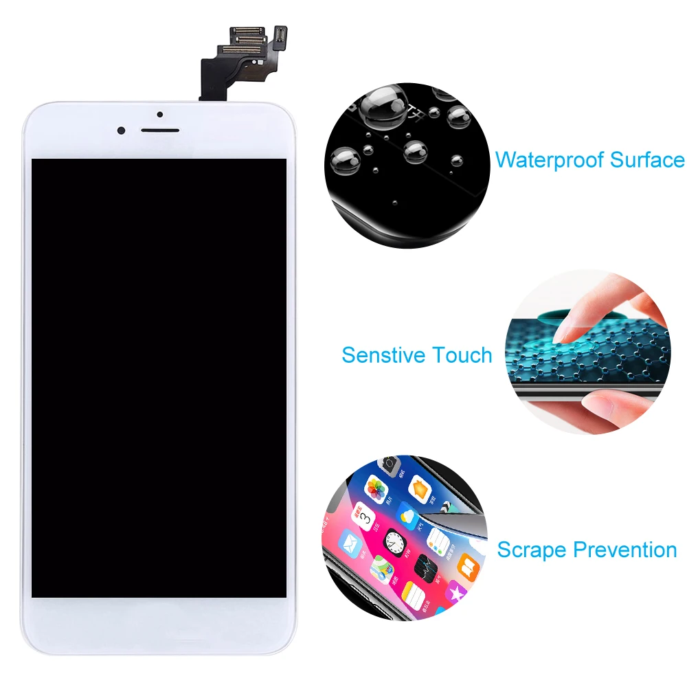 ЖК-экран для iPhone 6 plus ЖК-дигитайзер полная сборка сенсорный экран Замена с